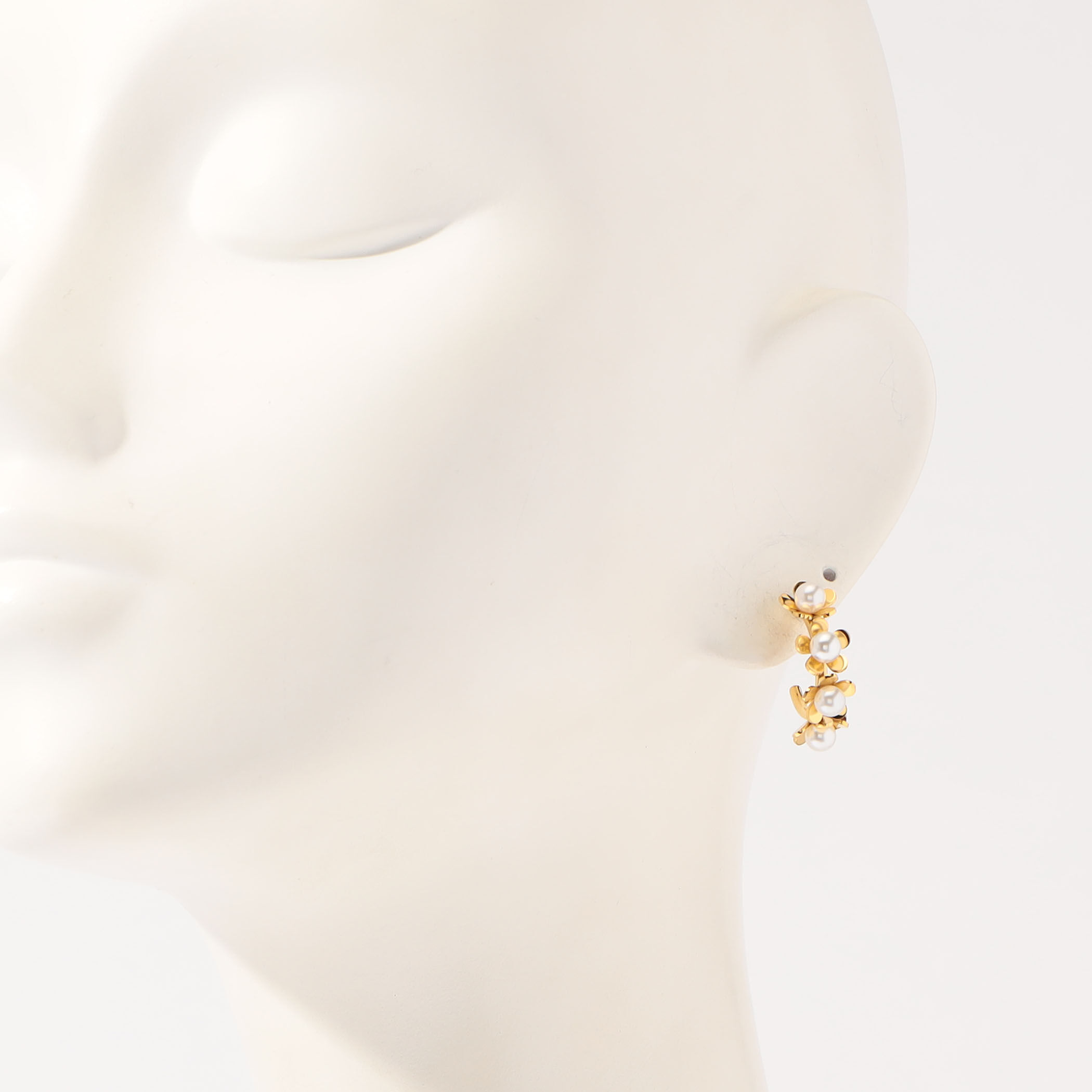 K.J.L. by Kenneth Jay Lane 花モチーフ フープピアス