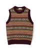 ウールアルパカ フェアアイルジャガード ニットベスト