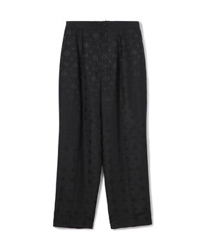 ポリエステルレーヨンプリント タックテーパードパンツ