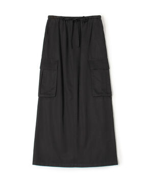 コットンレーヨンモールスキン カーゴマキシスカート