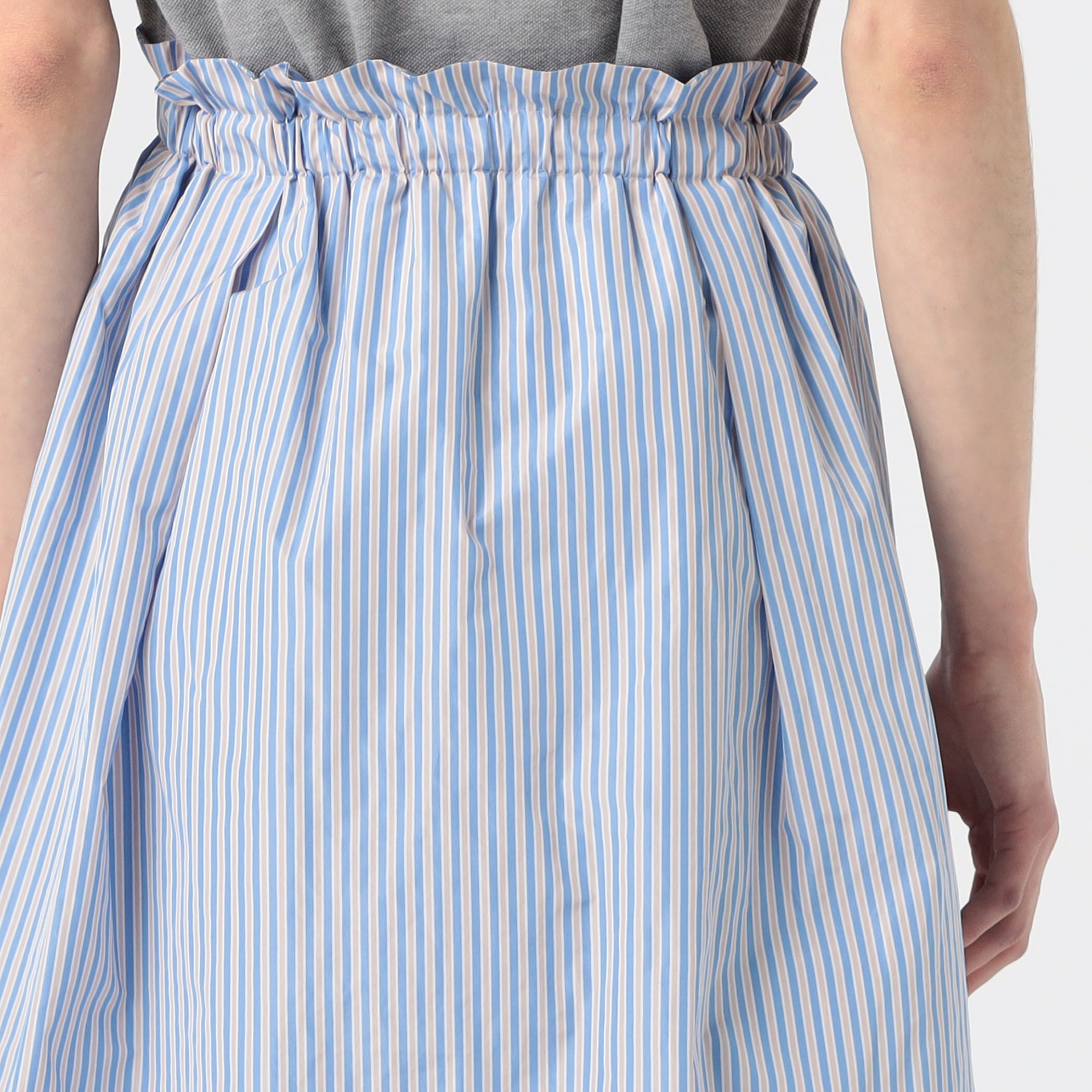 SALE‼️【新品】MACPHEE 青と白のストライプキャミワンピース　さわやか SALE‼️【新品】MACPHEE 青と白のストライプキャミワンピース