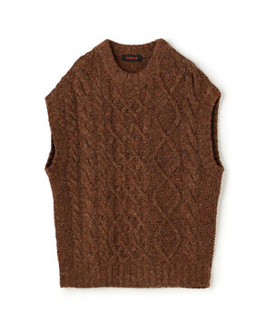 CABaN ウールケーブル クルーネックベスト