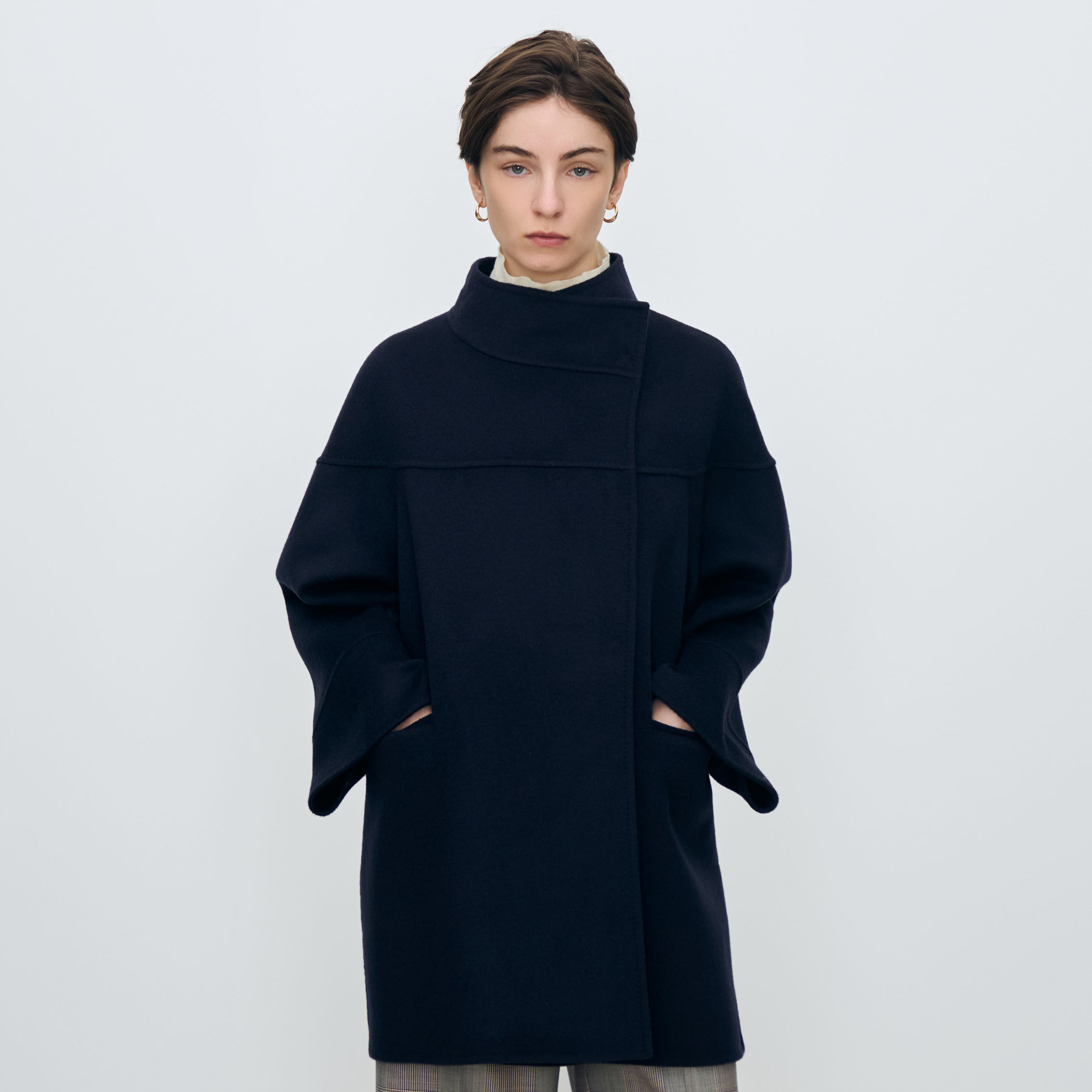 WEB先行予約】スーパーダブルフェイス スタンドカラーコート