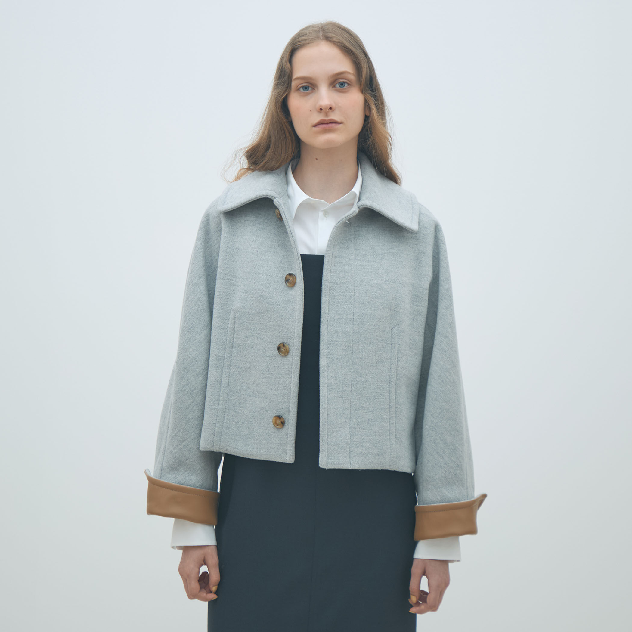 【toko 】ウールビーバーメルトンショートコート 2023年モデル TOMORROWLAND｜ダブルフェイスメルトンビーバー ショートコート