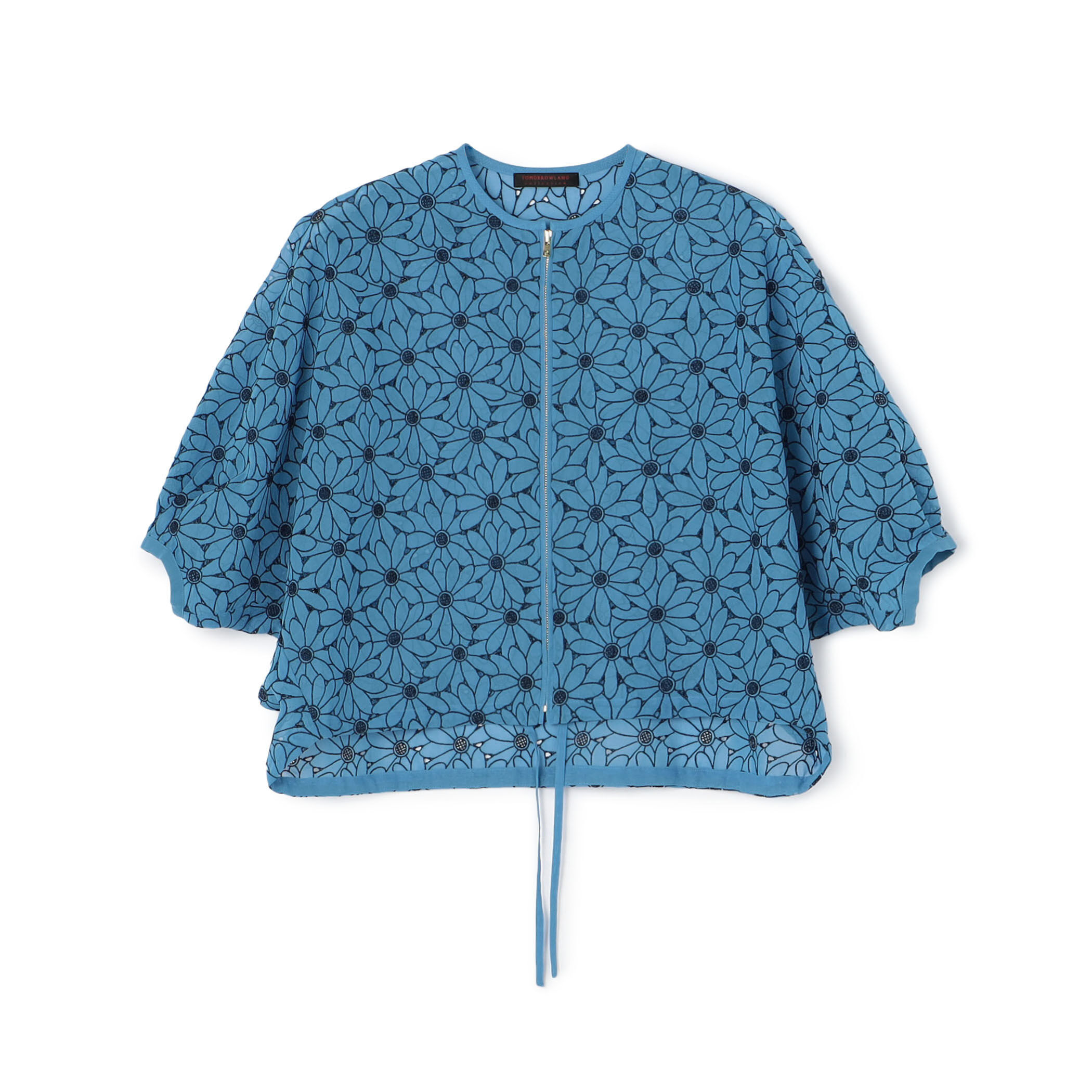 【LANVIN】ロゴ エンブロイダリー ドローストリング フーディ エンブロイダリーブルーウイローストリングバッグ/R&D.M.co