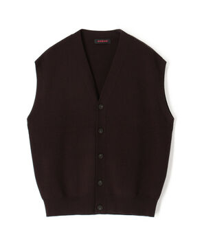 コットンカシミヤ Vネックベスト