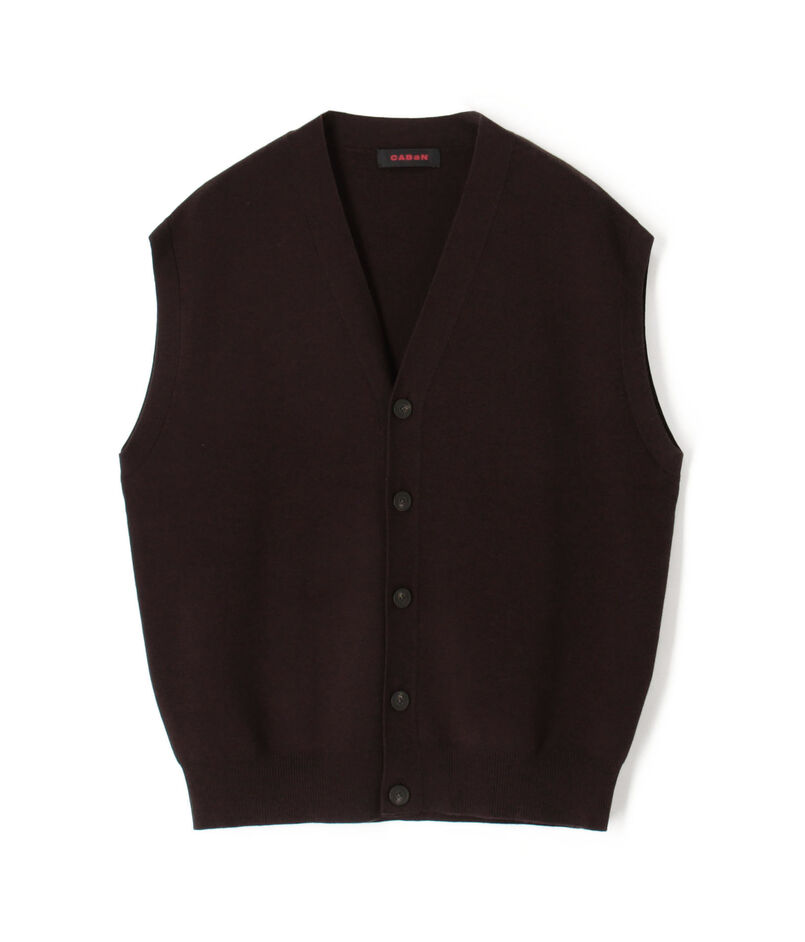 コットンカシミヤ Vネックベスト