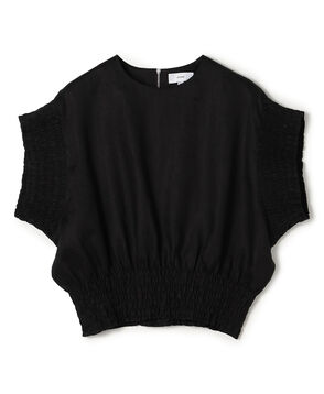 HYKE LINEN SHIRRED BLOUSE リネン シャーリングブラウス