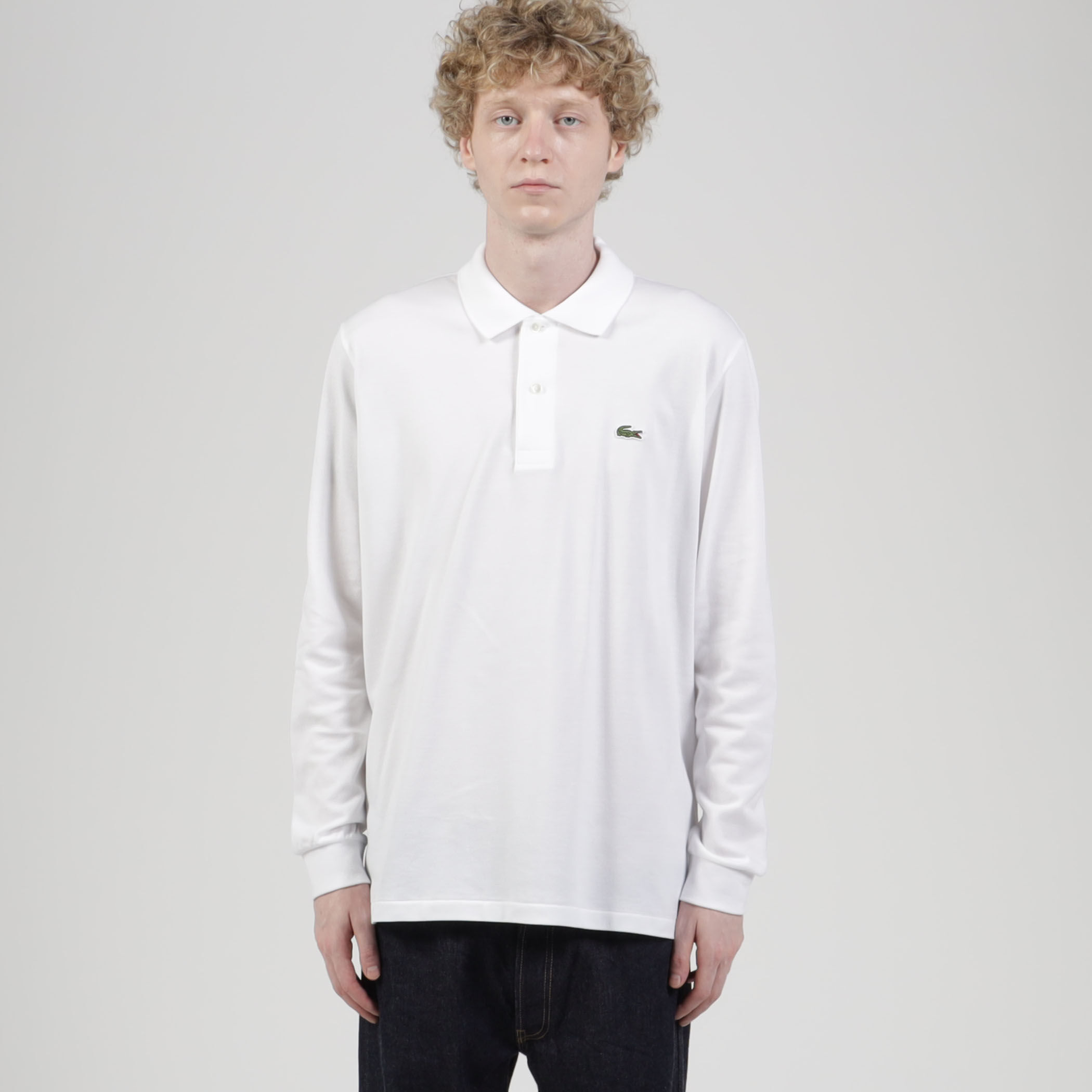 未使用】LACOSTE ラコステ ポロシャツ 白 サイズ4 ストレッチ