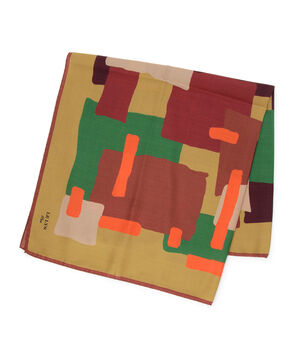 LE LYS ウールシルク プリントスカーフ