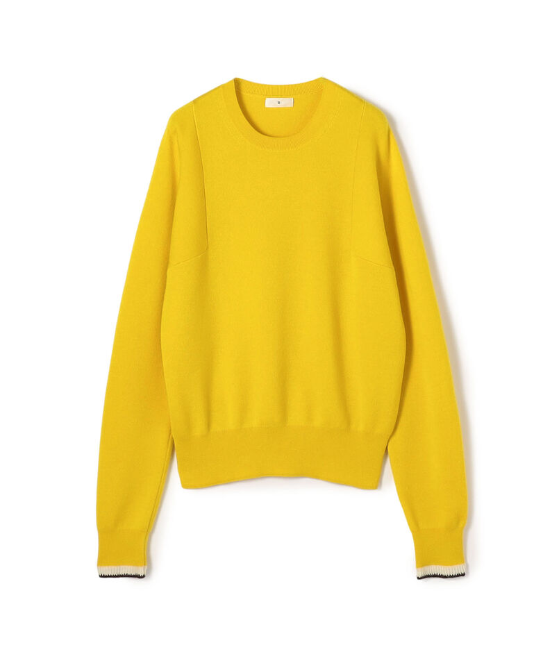 スムースカシミヤ トリムクルーネックプルオーバー
