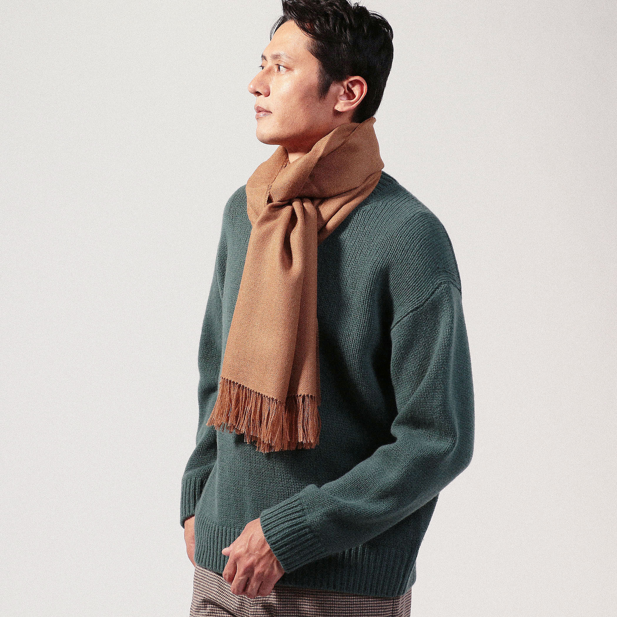THE INOUE BROTHERS Non Brushed Large Stole アルパカ ストール 
