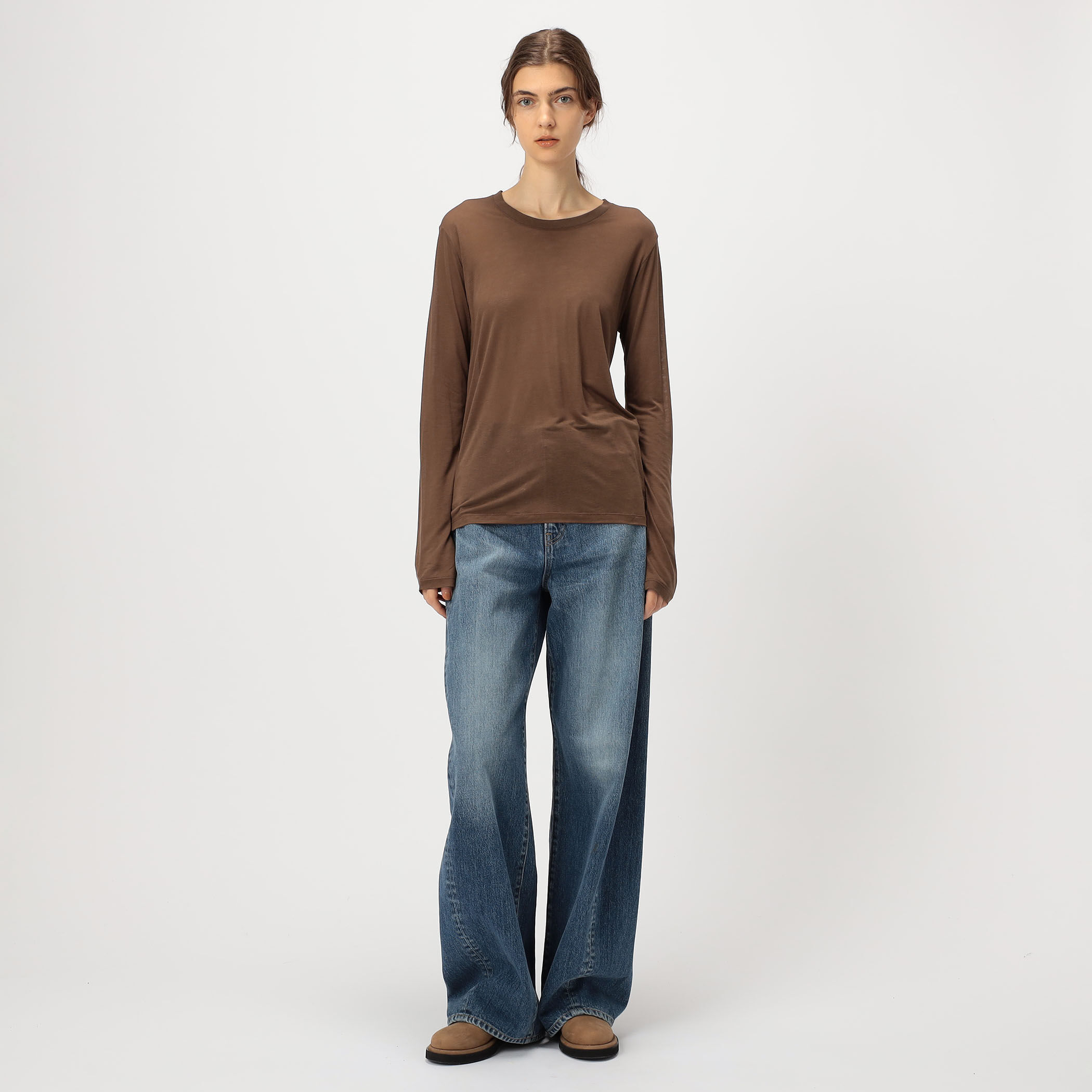 m*i様 【新品】BASERANGE バンブーロングスリーブプルオーバー ブラウ BASE RANGE バンブー ロングスリーブプルオーバー｜トゥモローランド