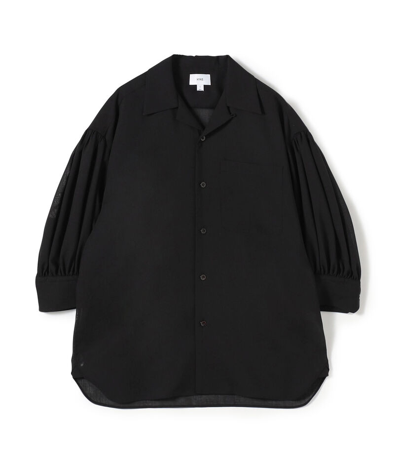 HYKE T/W VOILE BALLOON SLEEVE BLOUSE