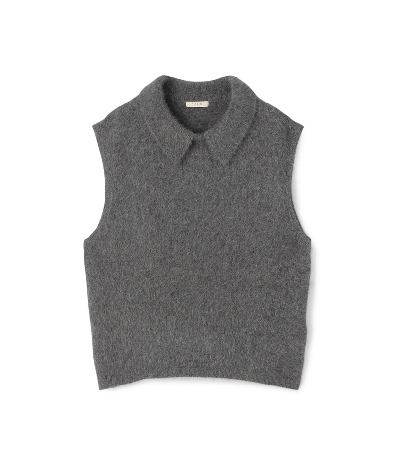 【WEB先行予約】フォックスカシミヤ スリーブレスプルオーバー