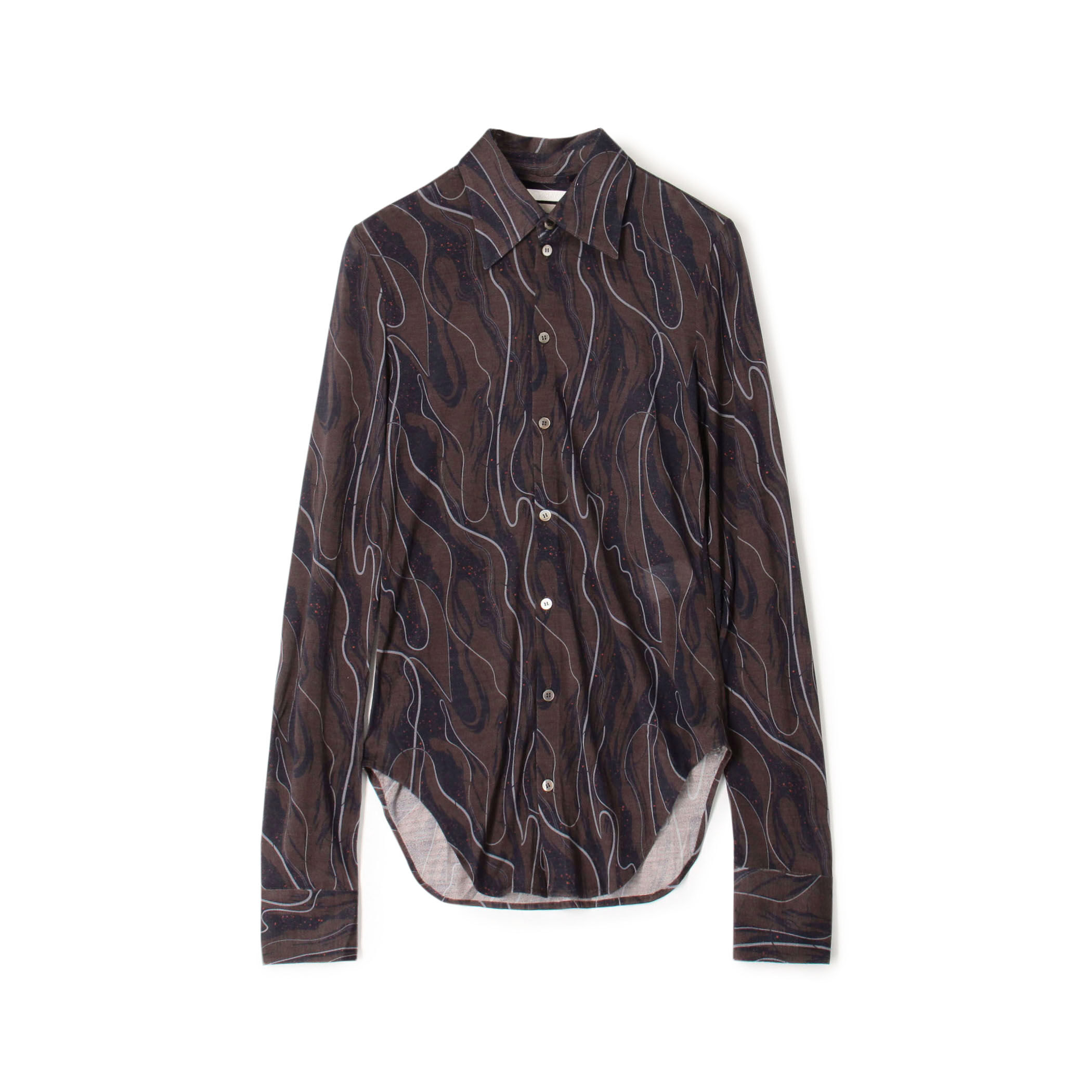 KANAKO SAKAI PRINTED SILK JERSEY SHIRT KANAKO SAKAI PRINTED SILK JERSEY SHIRT