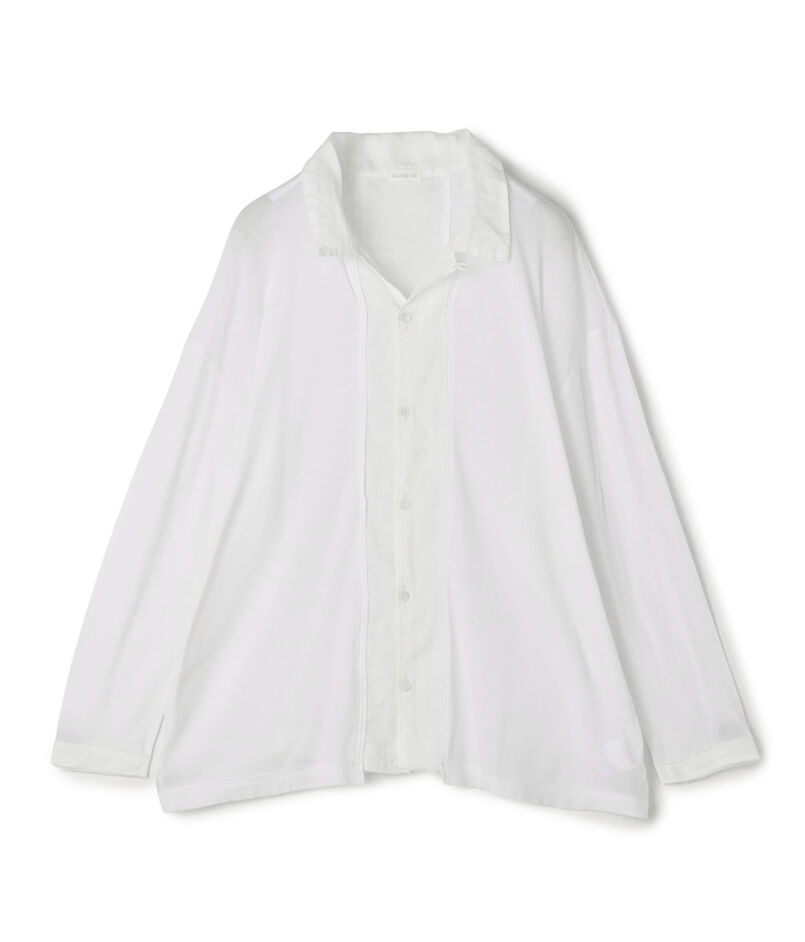 コットンガーゼフライス オープンカラーシャツ