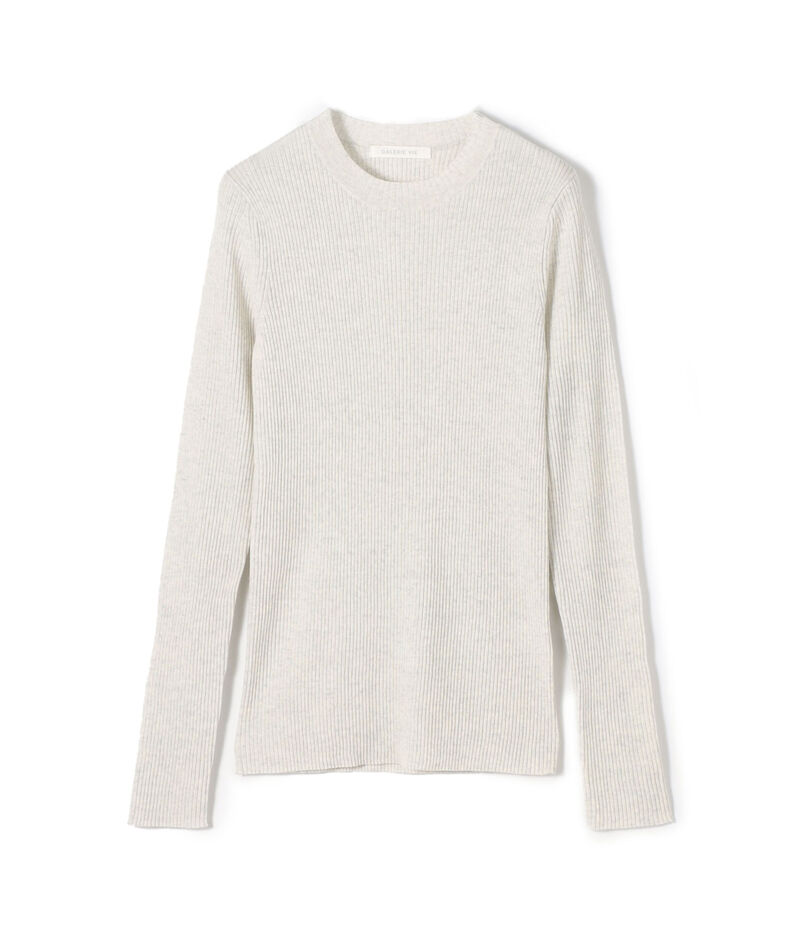 プルミエールウールリブ クルーネックプルオーバー
