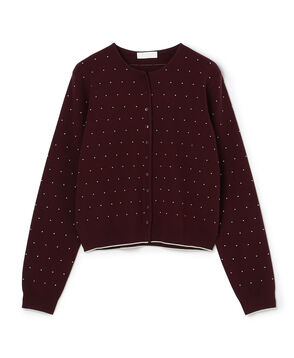 カラードット クルーネックカーディガン
