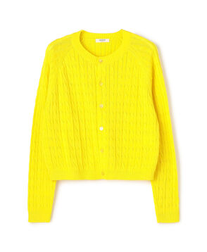 ギザケーブル クルーネックカーディガン