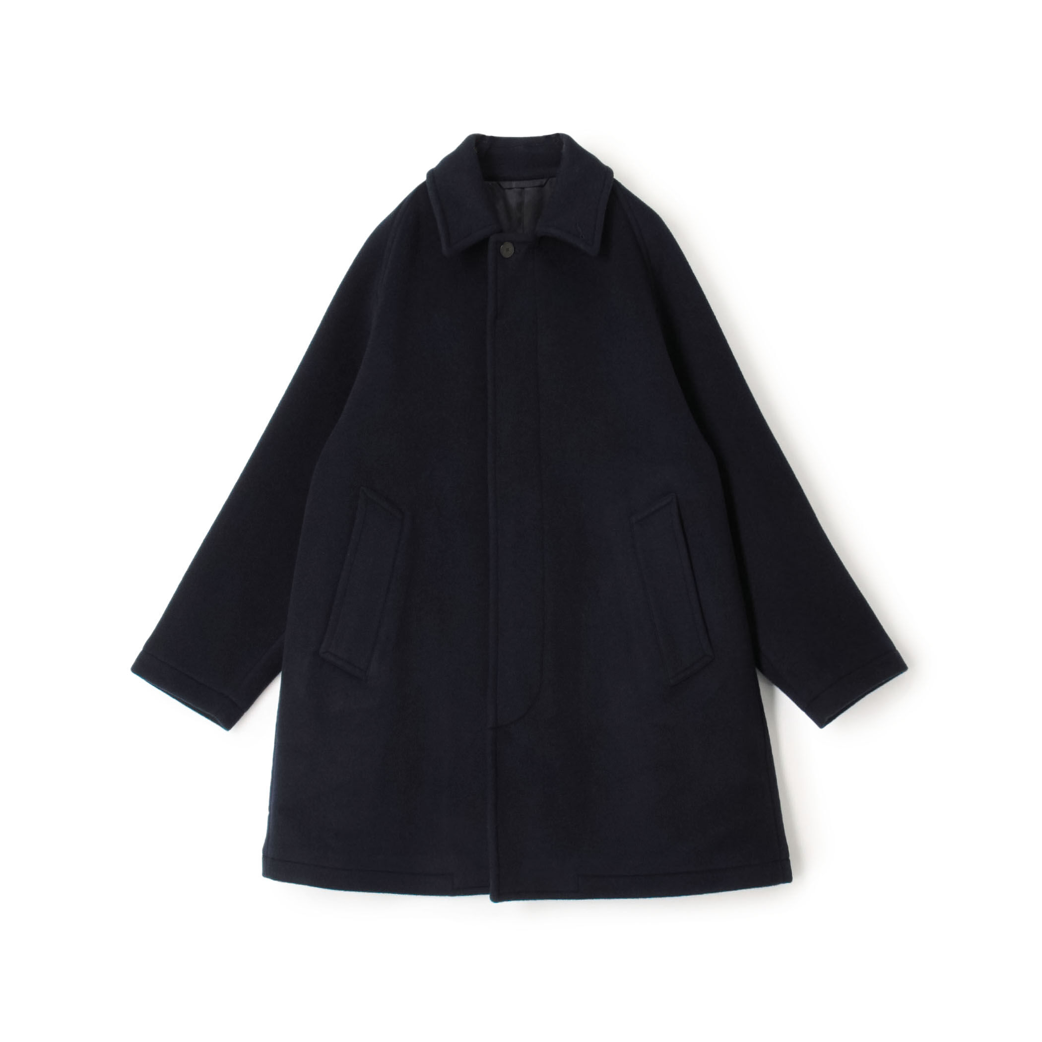 SUPER120'Sウール ショートベロア バルカラーコート｜トゥモローランド