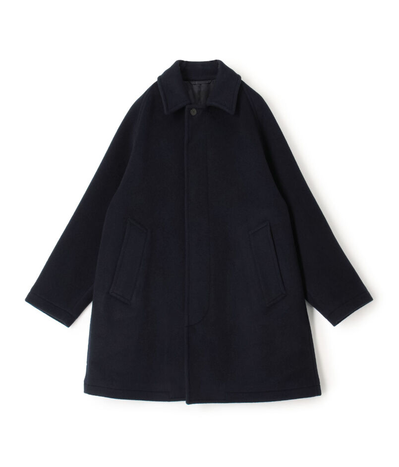 SUPER120’Sウール ショートベロア バルカラーコート