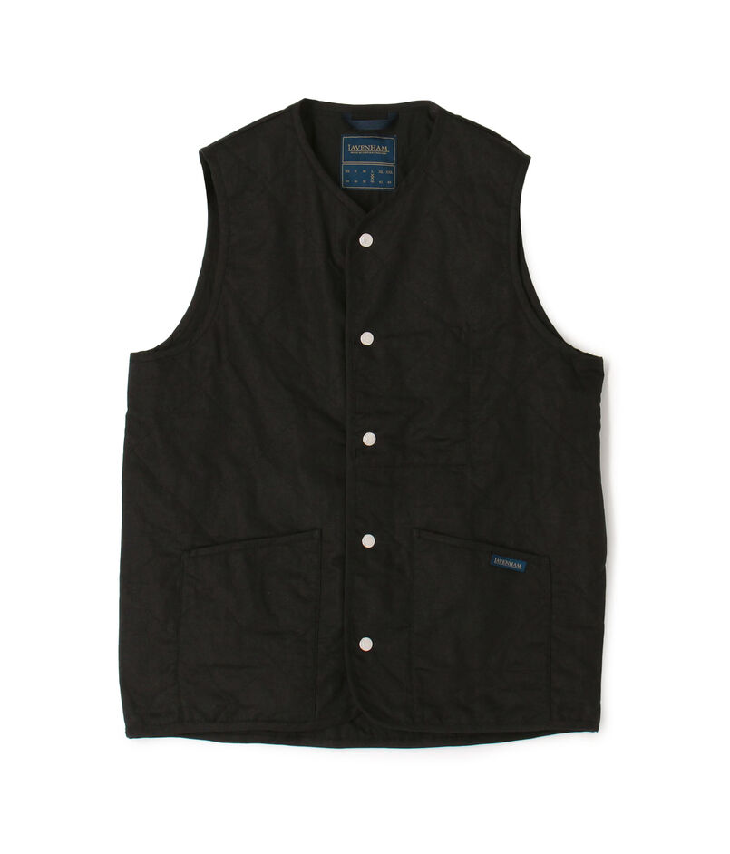 LAVENHAM UNWADDED THORNHAM リネンコットン キルティングベスト