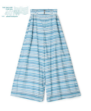 Sea Waves Drawing Pants