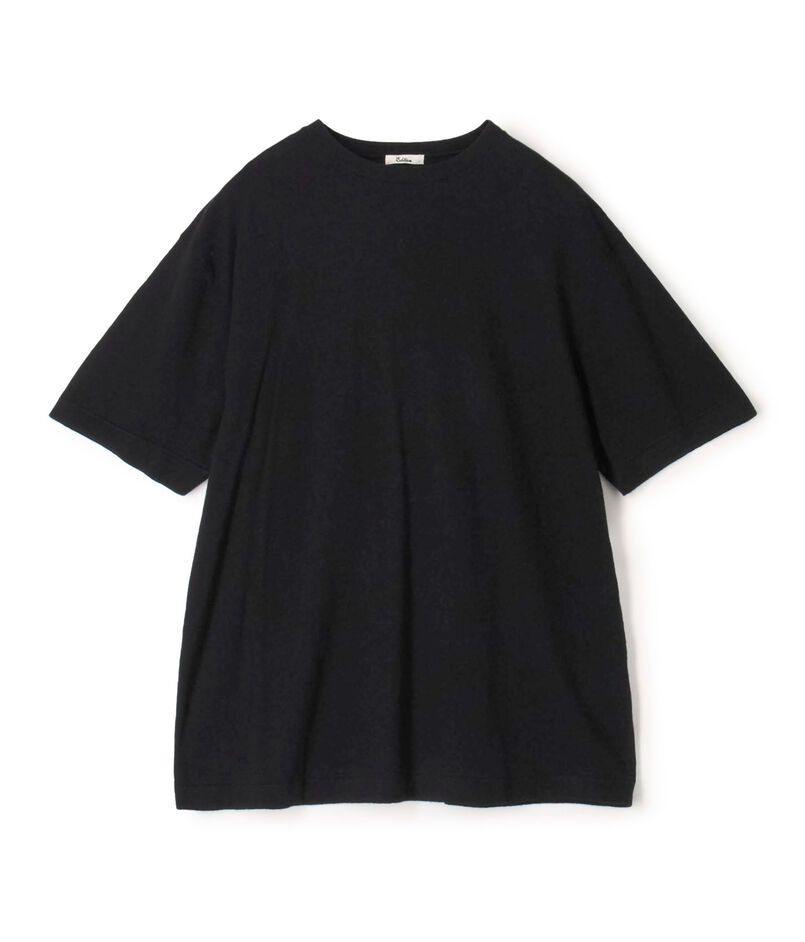 コットンカシミヤ ハーフスリーブニット