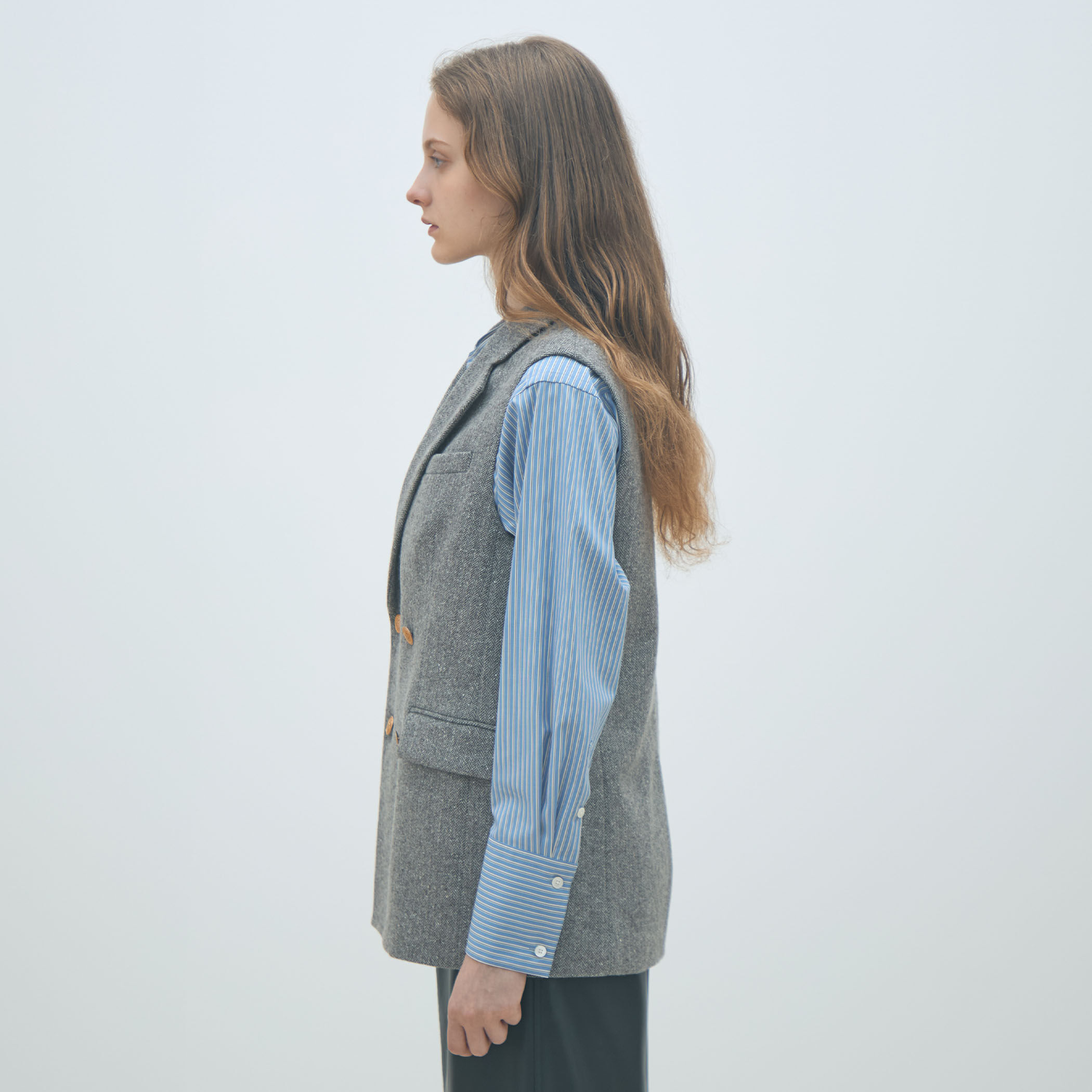 ネップヘリンボーン ダブルブレストジレ｜トゥモローランド 公式通販