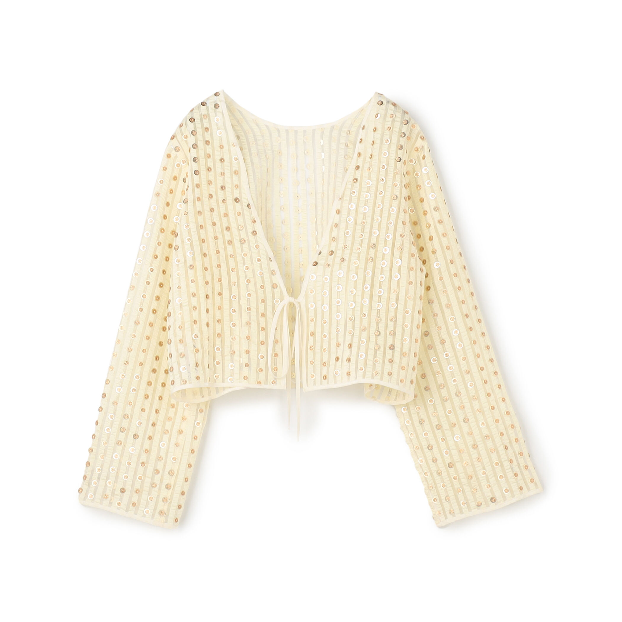 ストライプスパンコール 2-WAYブラウス｜トゥモローランド 公式通販