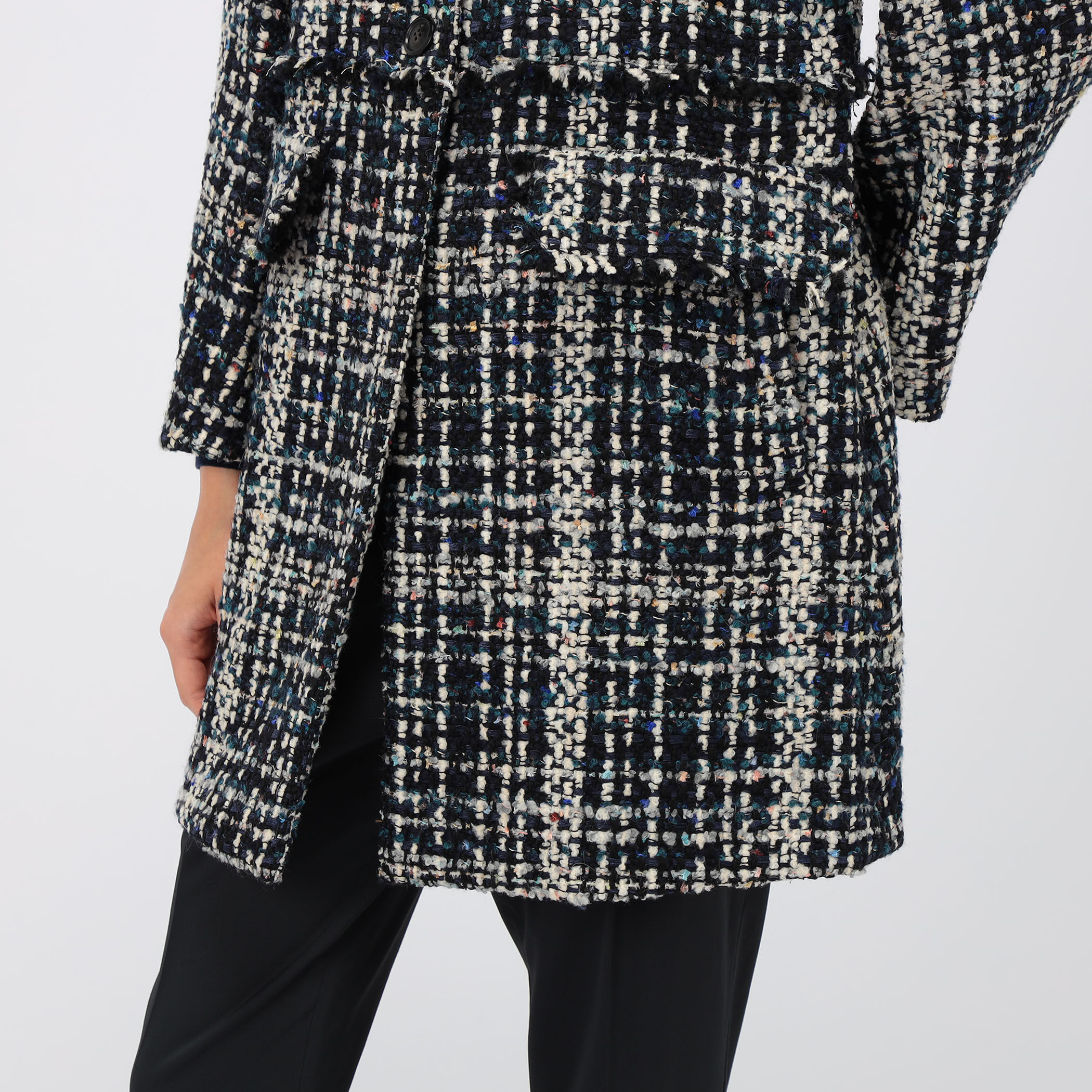 【未使用品✨】トゥモローランドコレクション ファンシーツイードステンカラーコート TOMORROWLAND｜スチュワートファンシー ステンカラーコート