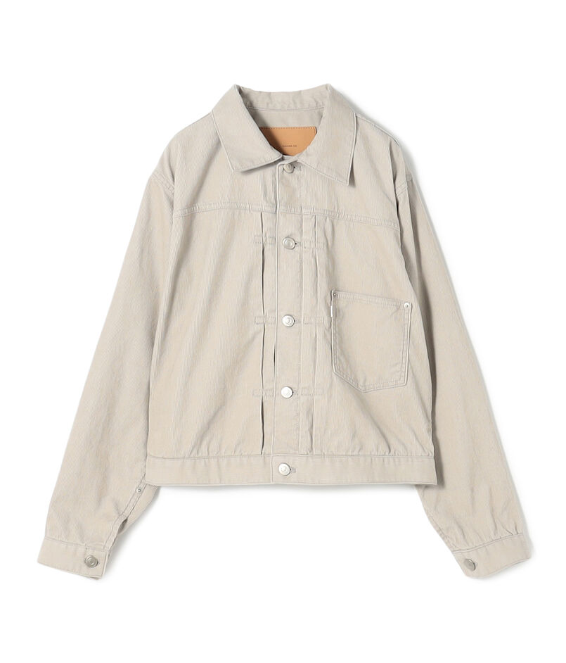ライトコーデュロイ プリ―テッドジャケット