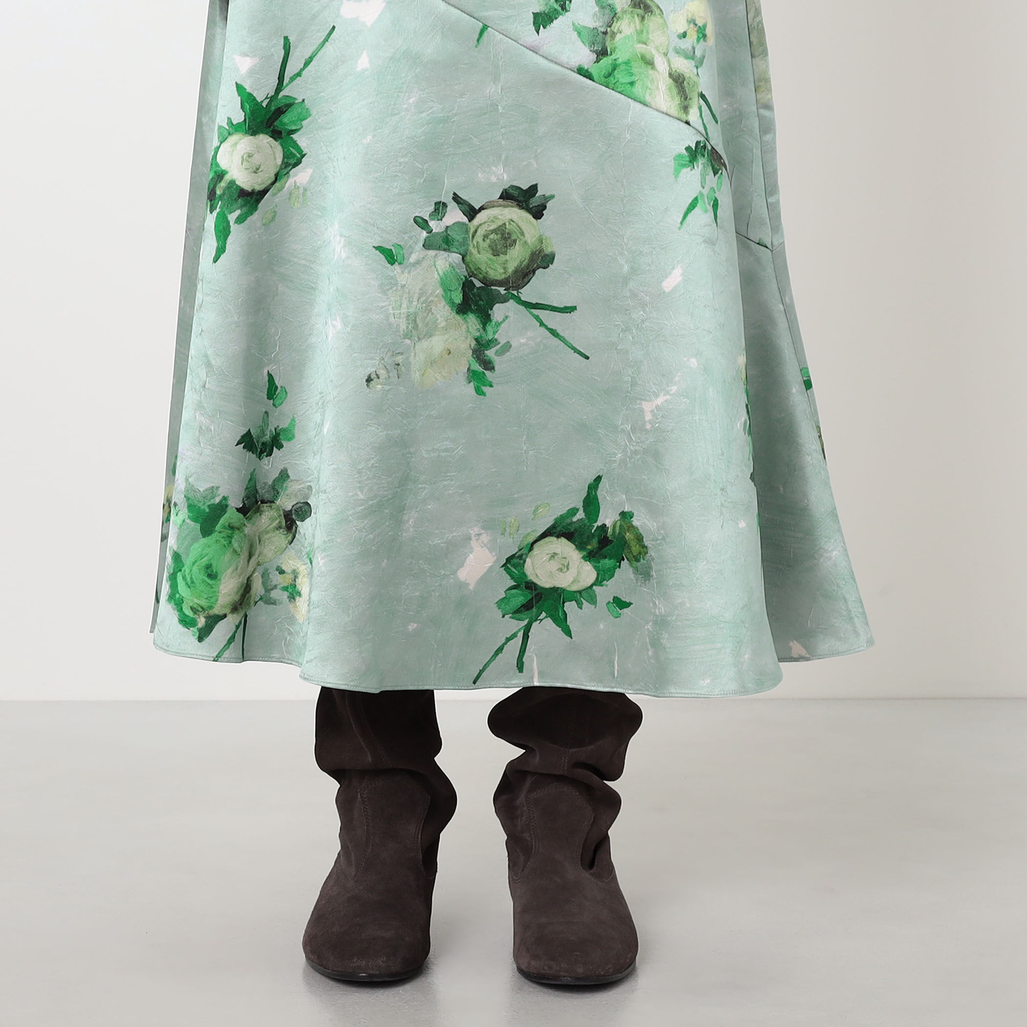 ERDEM アーデム　スカート ERDEM A-LINE フラワープリント ミディアムスカート｜トゥモローランド