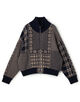 【WEB先行予約】ウールカシミヤジャカード ジップアップブルゾン