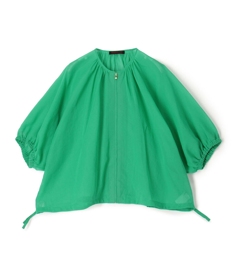 【WEB先行予約】ルコットンオーガンジー ジップアップライトブルゾン