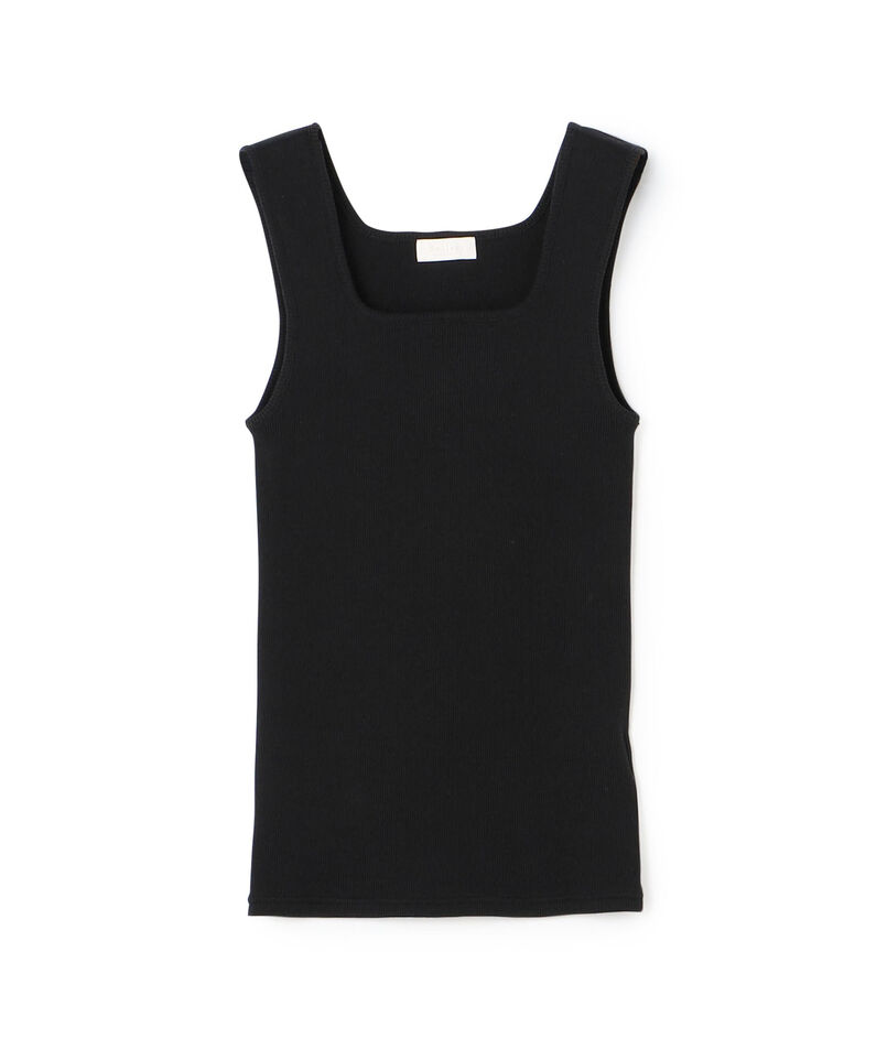 スーピマテレコ スクエアネックタンクトップ