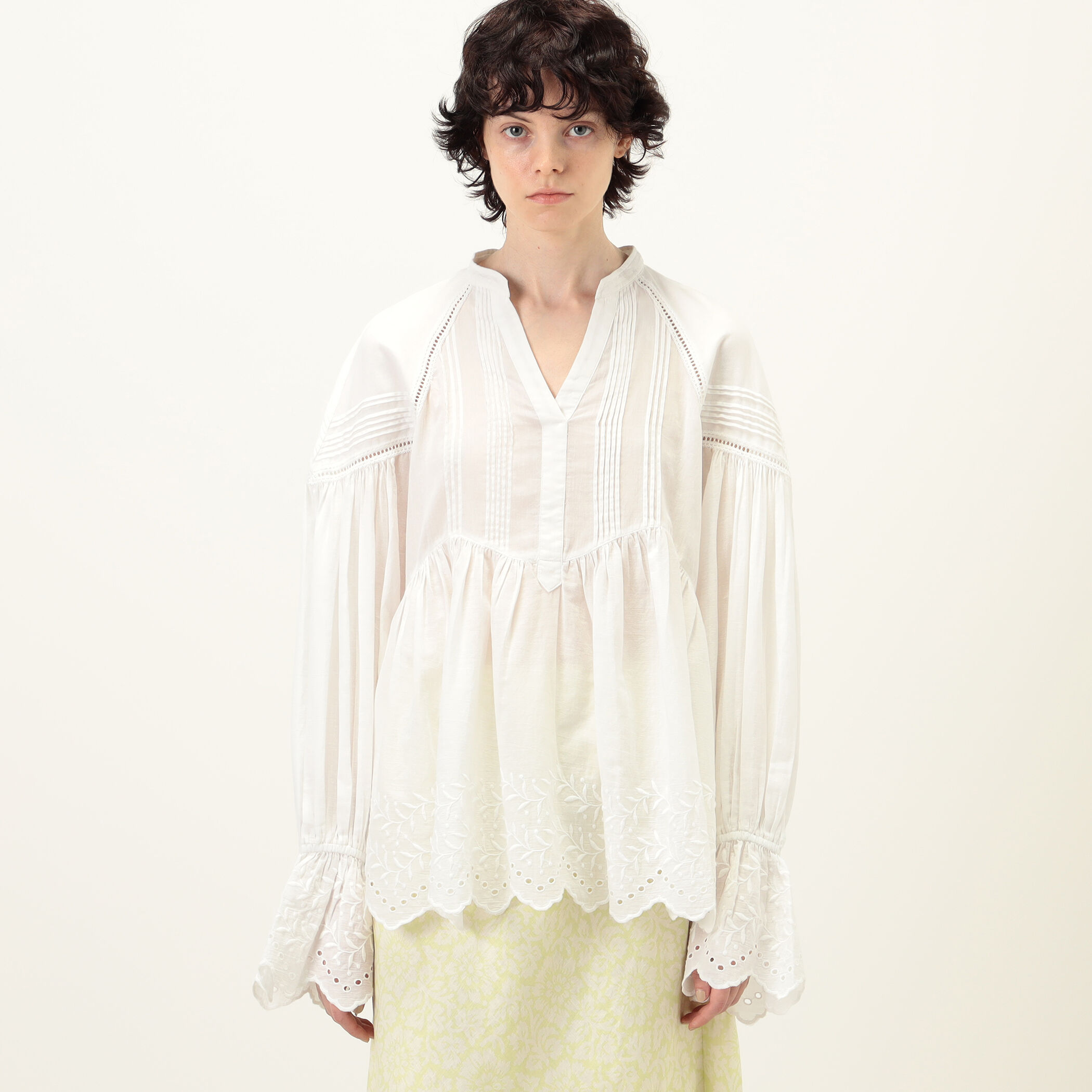 ne Quittez pas Cotton Voile Gather ブラウス｜トゥモローランド 公式