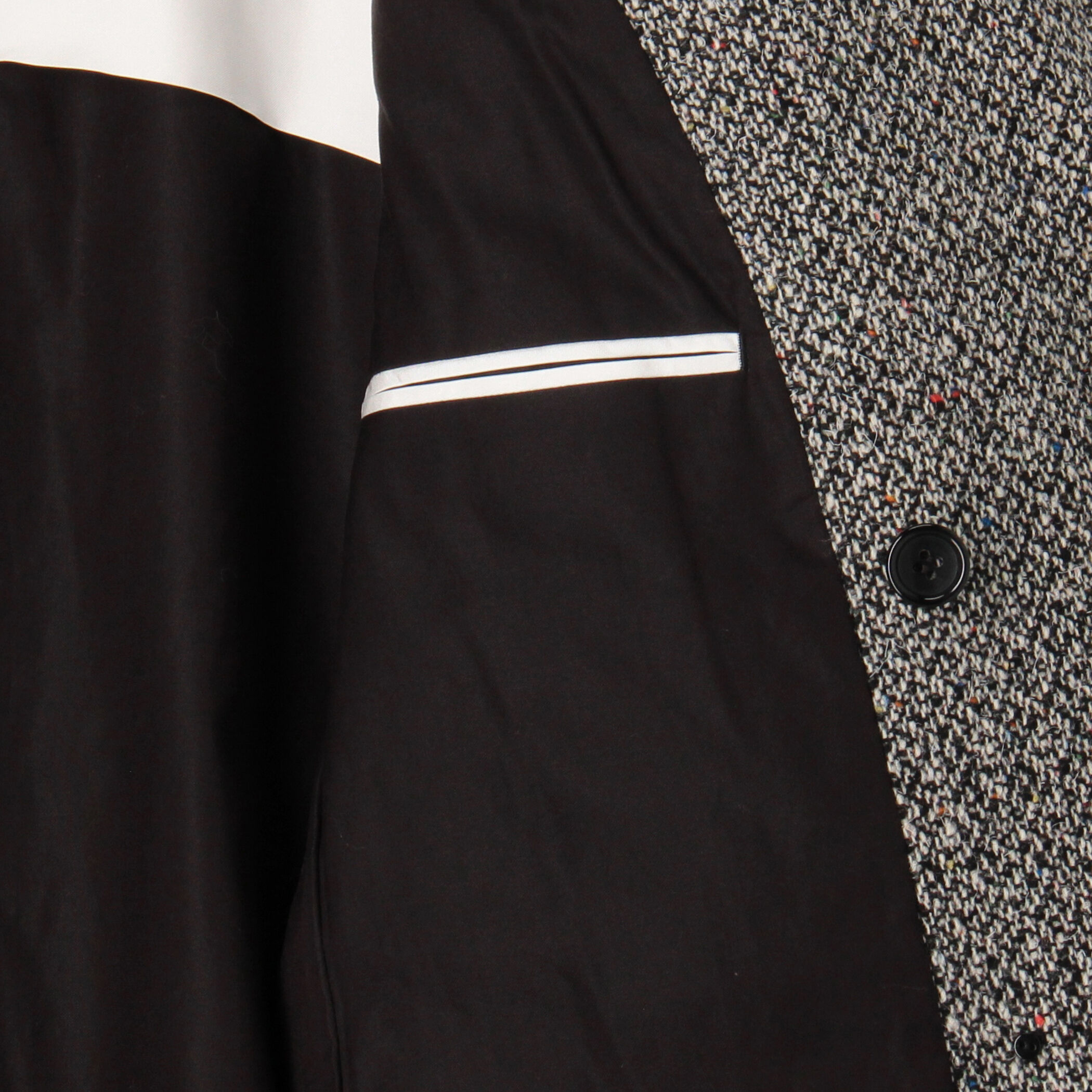 カラーネップツイード ダブルブレストロングコート