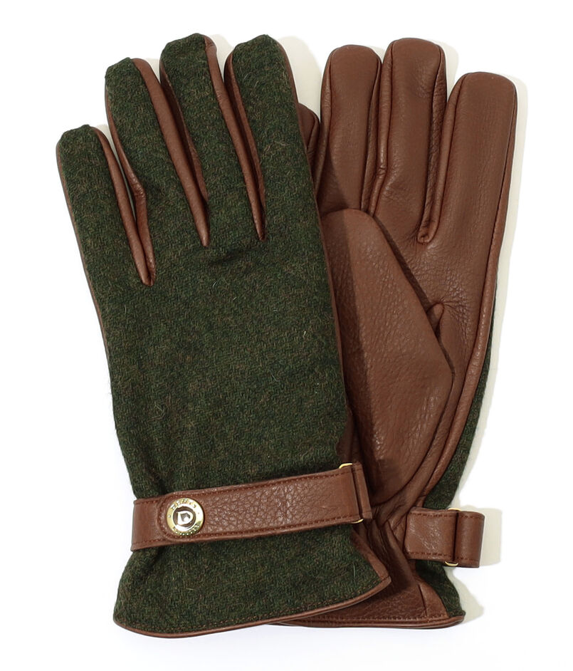 DENTS BELMONT ウールツイード&times;ディアスキン グローブ