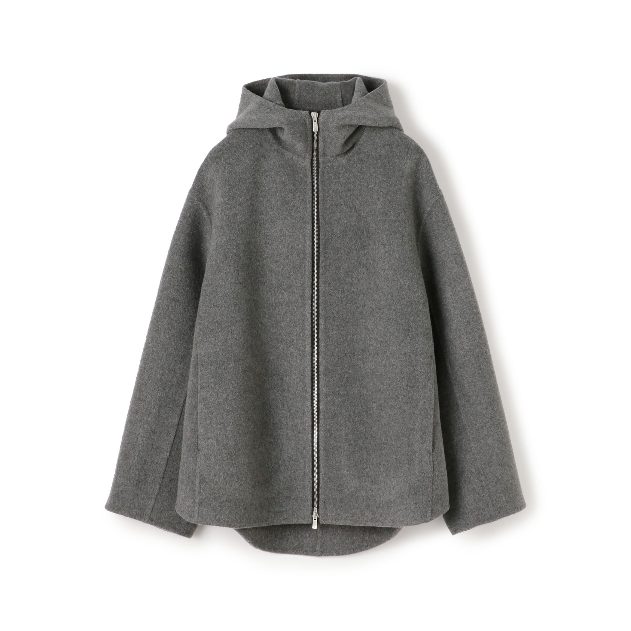 ウールカシミヤダブルフェイス フーデッドショートコート