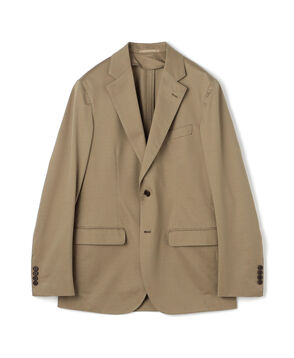 コットンポリエステル ストレッチツイルジャージー シングルブレステッド2Bジャケット