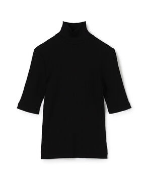 シルクコットンリブ ハーフスリーブプルオーバー