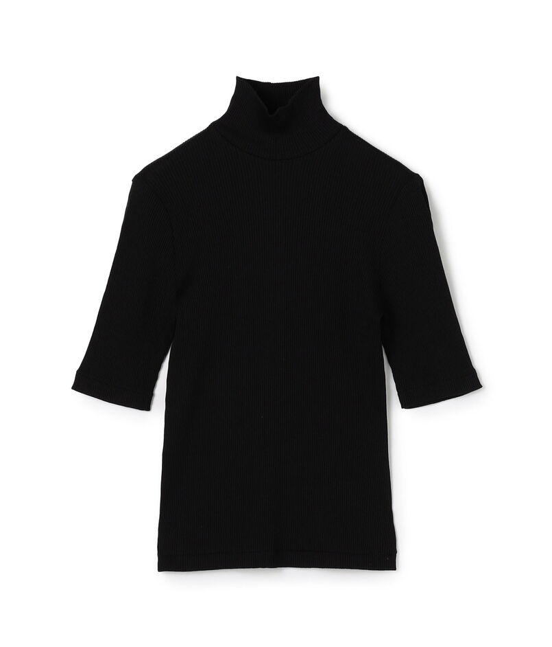 シルクコットンリブ ハーフスリーブプルオーバー