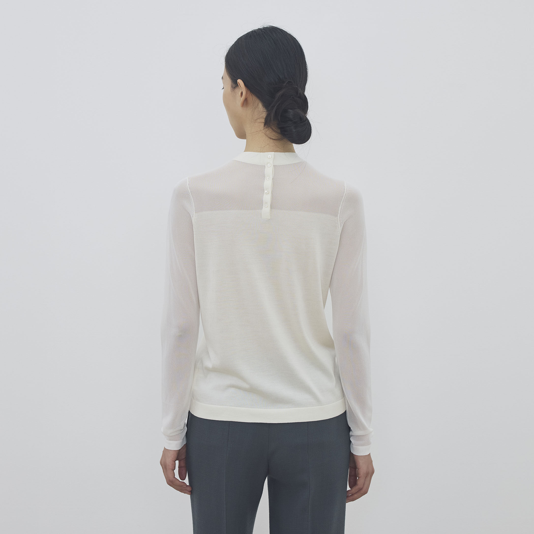 ハイツイストシルクストレッチ ハイネックプルオーバー