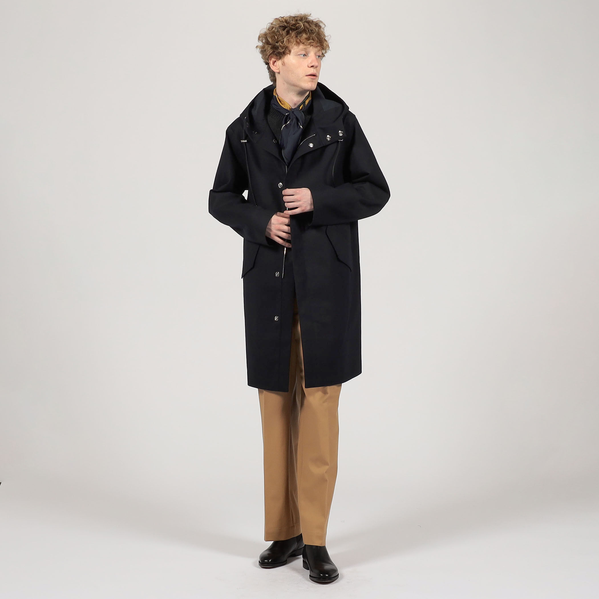 別注】MACKINTOSH GRANISH ウールボンディング フーデッドコート