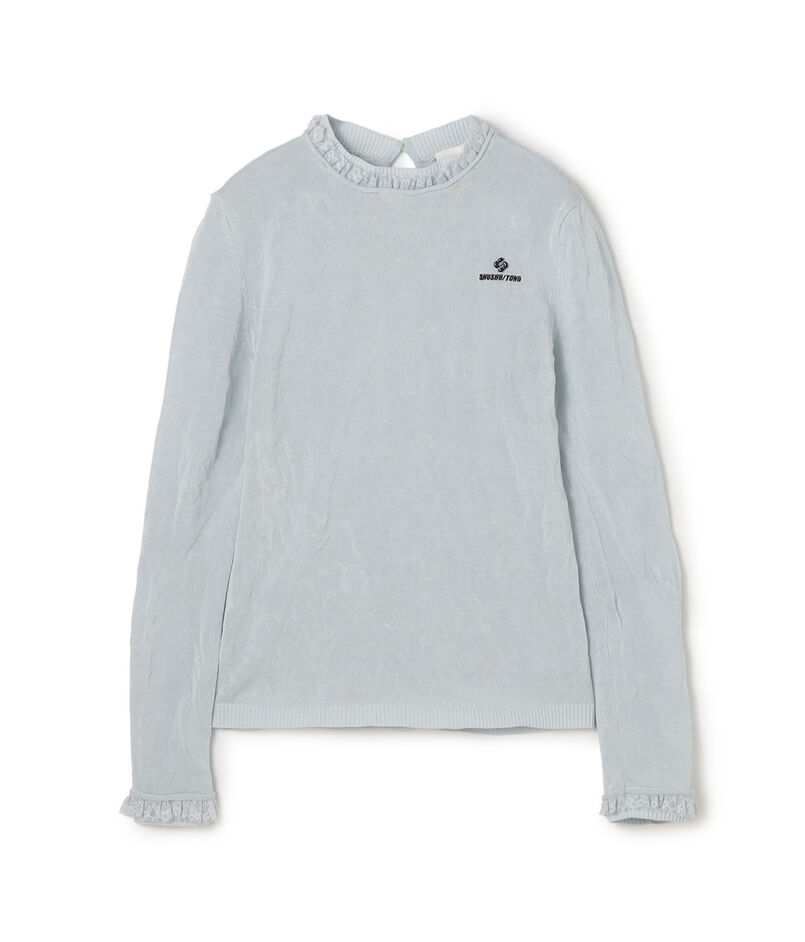 SHUSHU/TONG Fur Collar Knit Top フリルカラーニット