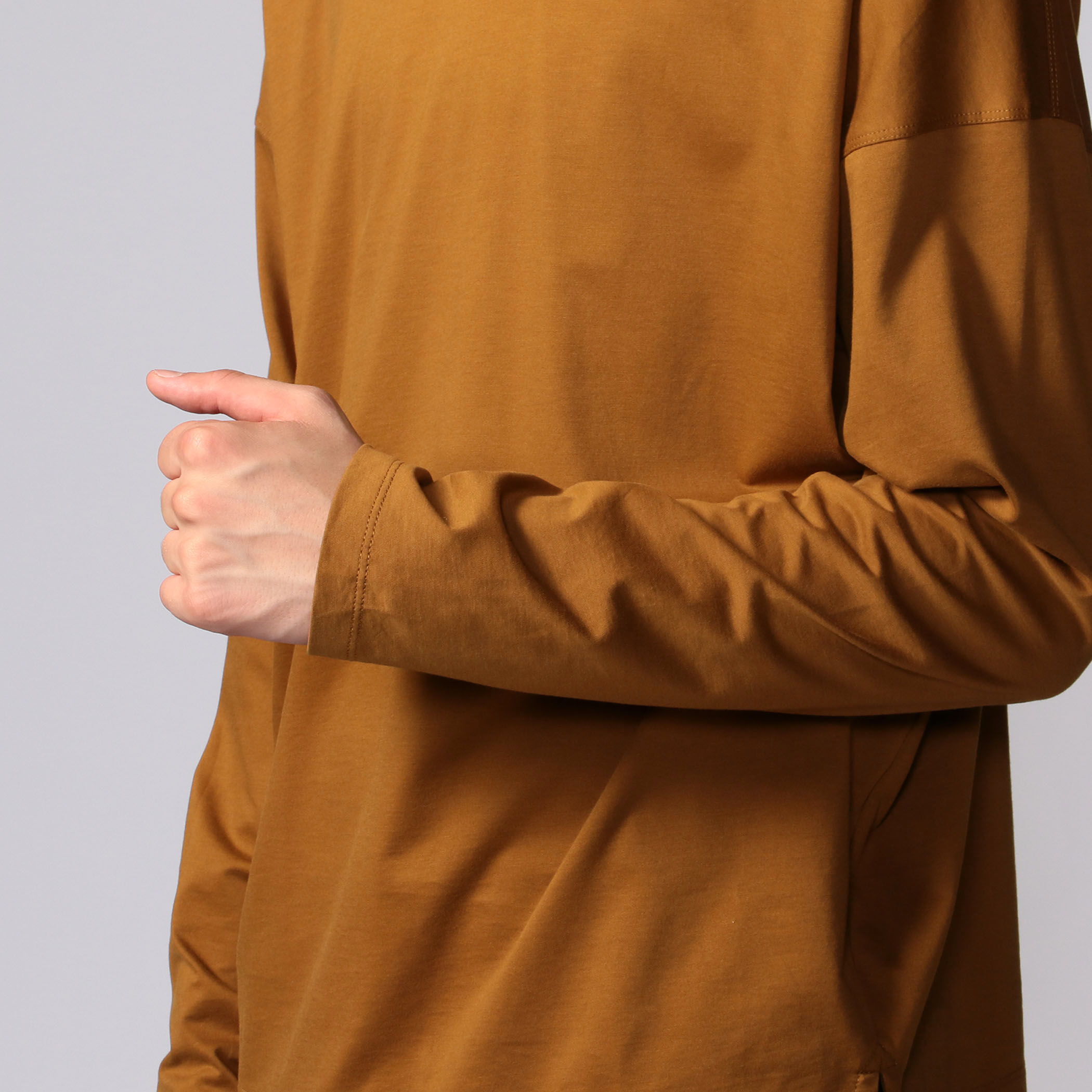 CABAn モックネックニット CABaN コットンカシミヤワッフル モックネックプルオーバー
