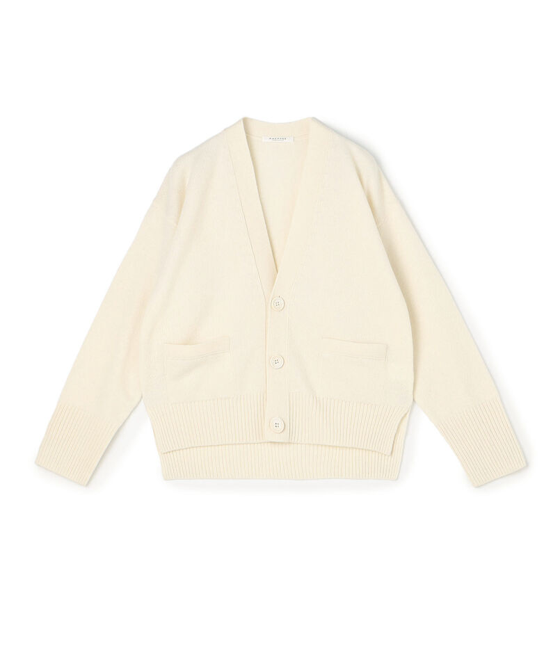 ■NZ LAMB 9G Vネックカーディガン