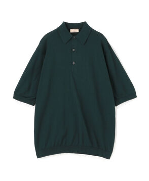 【別注】JOHN SMEDLEY コットン ポロカラーニット